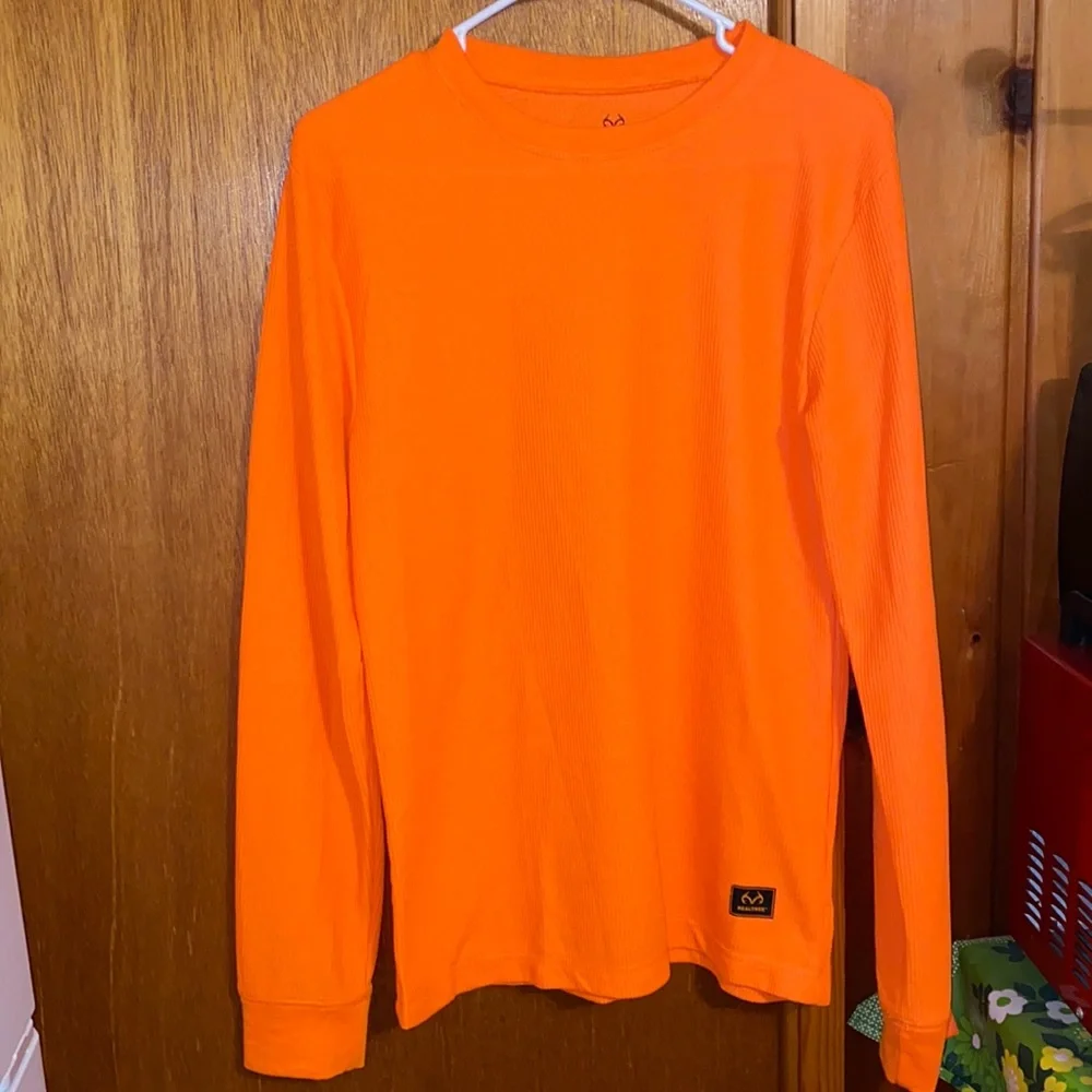 Realtree Neon Orange Long Sleeve Shirt - Picture 1 of 6